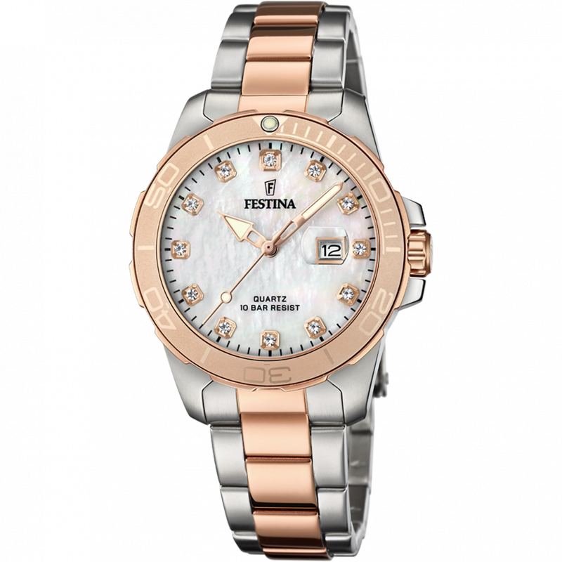 Festina shops fond acier inoxydable