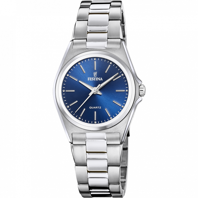 MONTRE FESTINA CLASSICS F20553 3 BLEU BRACELET D ACIER FEMME